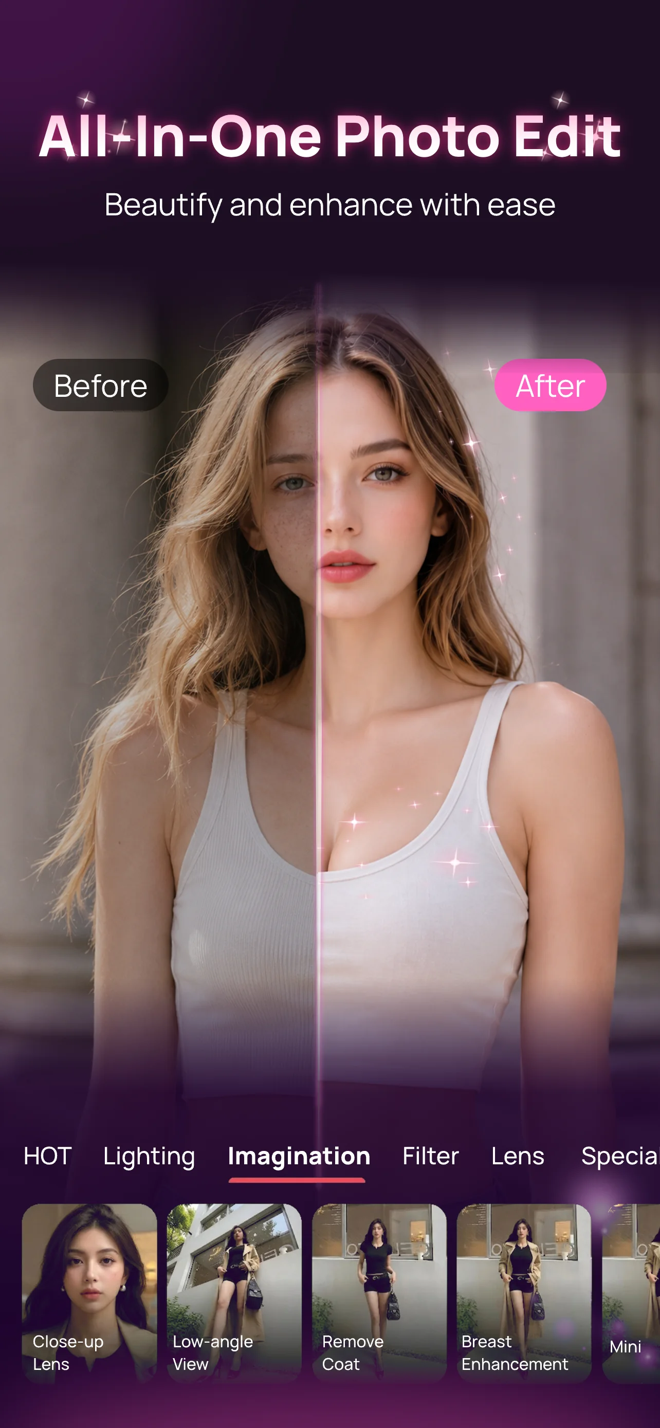 All-in-one photo edit — beautify and enhance with ease